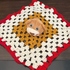 Handmade Crocheted Brown Bear Lovey
